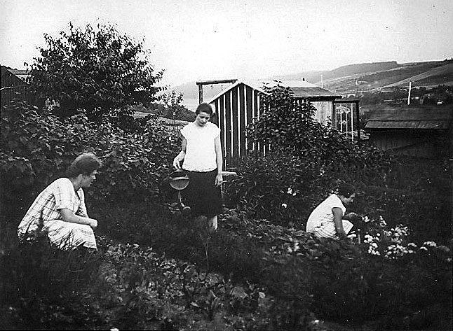 1930 im Garten von Fritz Arnold